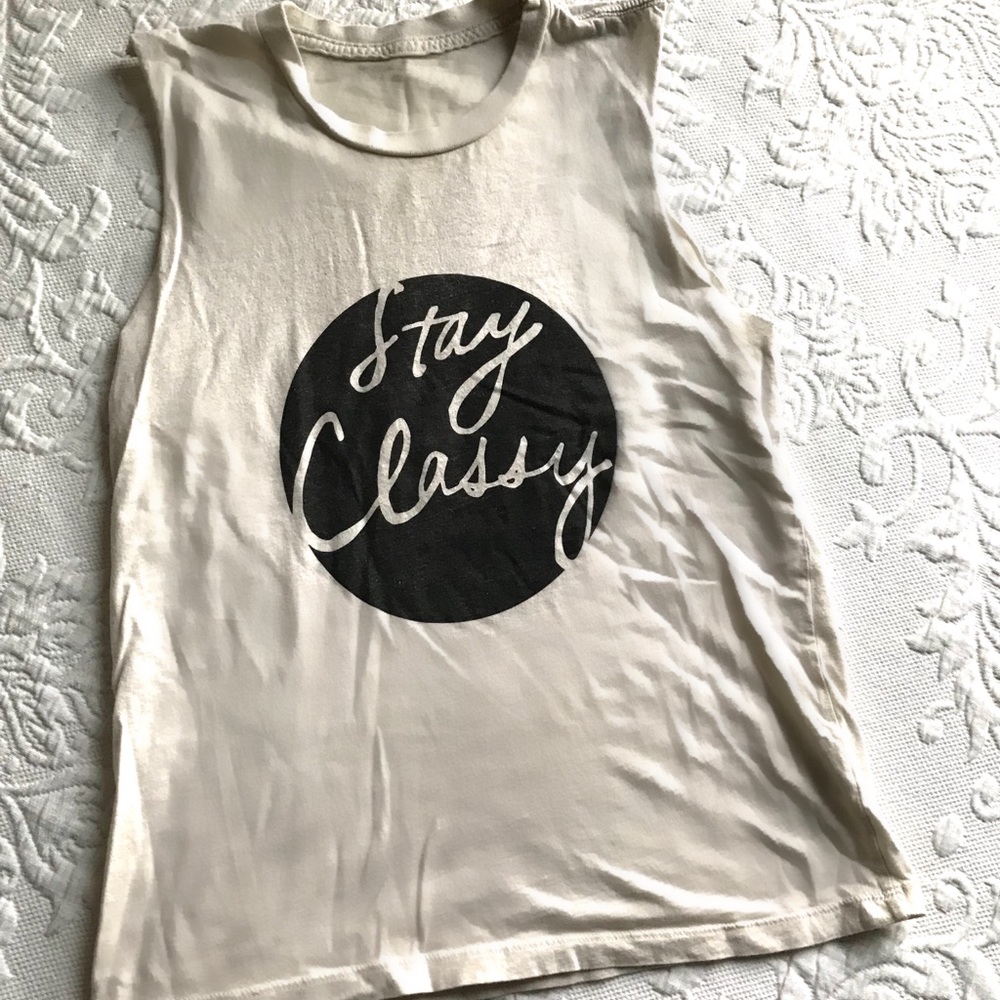 Brandy Melville “Stay Classy” Muscle Tee
